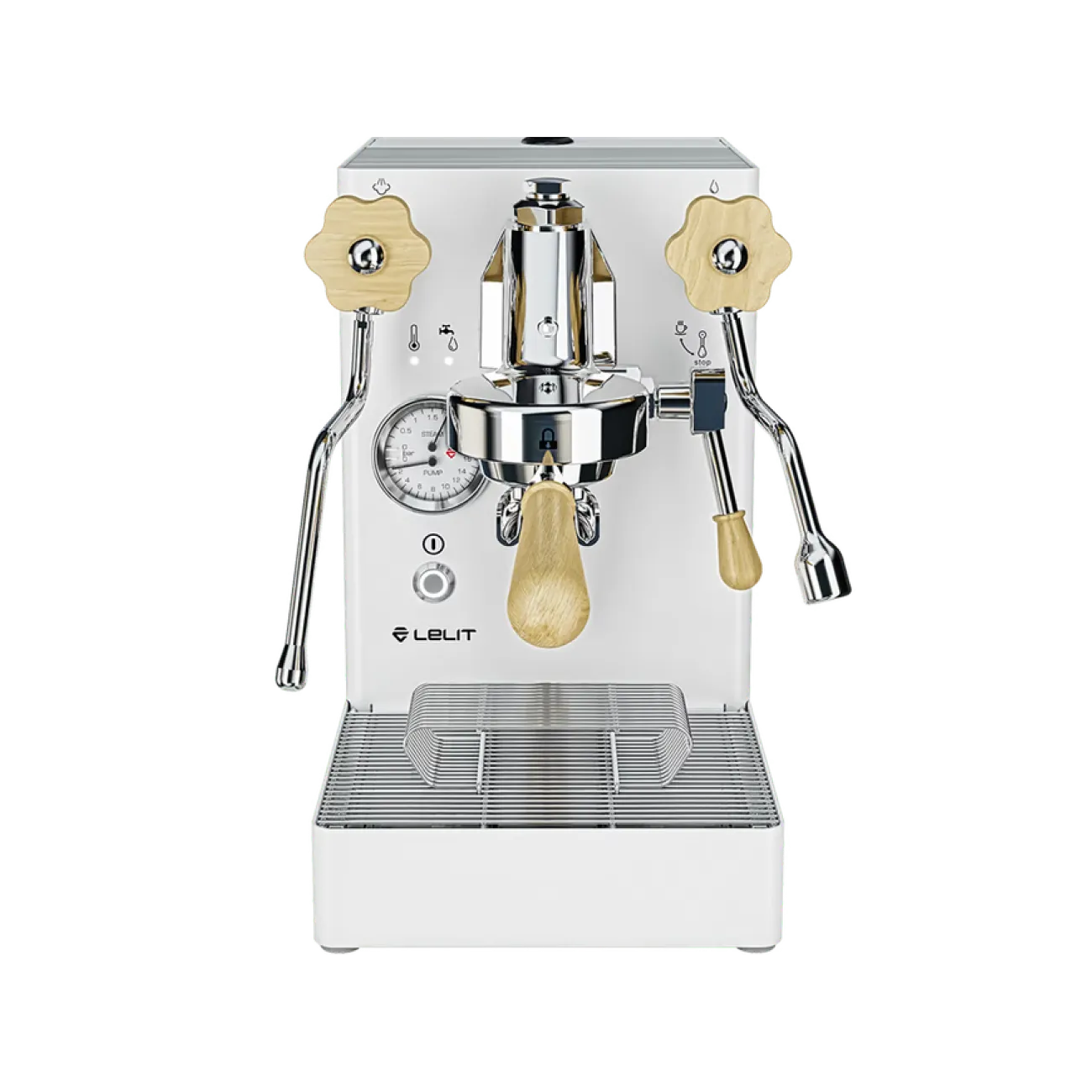 Front of Lelit MaraX PL62X-EUCW espresso machine